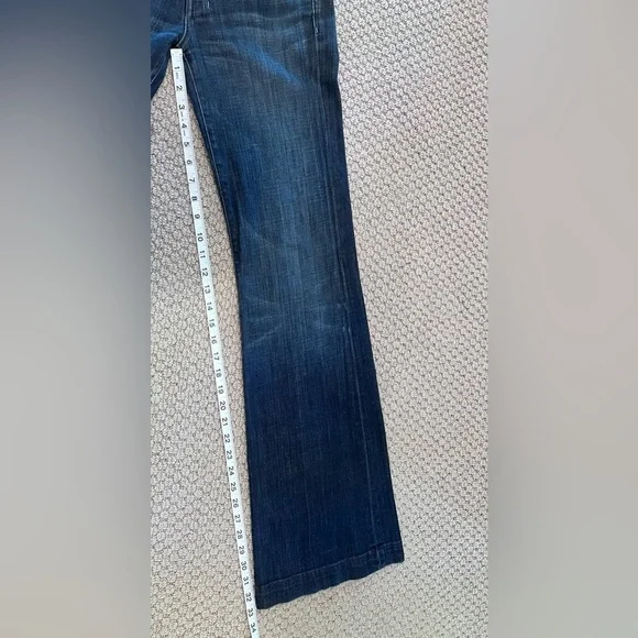 7 for All Mankind DOJO Jeans Women’s Size 27 Dark Wash Flare Leg U115B380S - Picture 9 of 9
